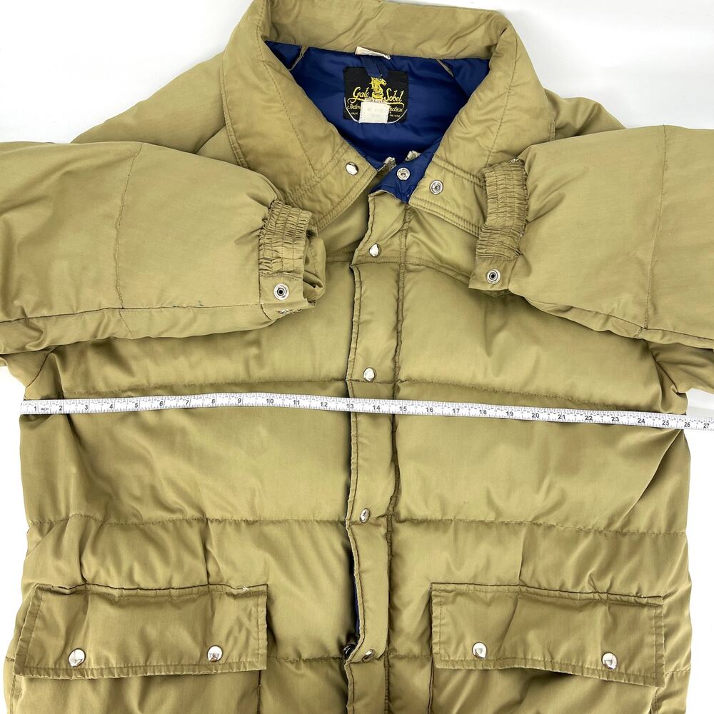 Vintage Mens Gale Sobel Down Puffer Coat Tan Size Xl Tall View 4